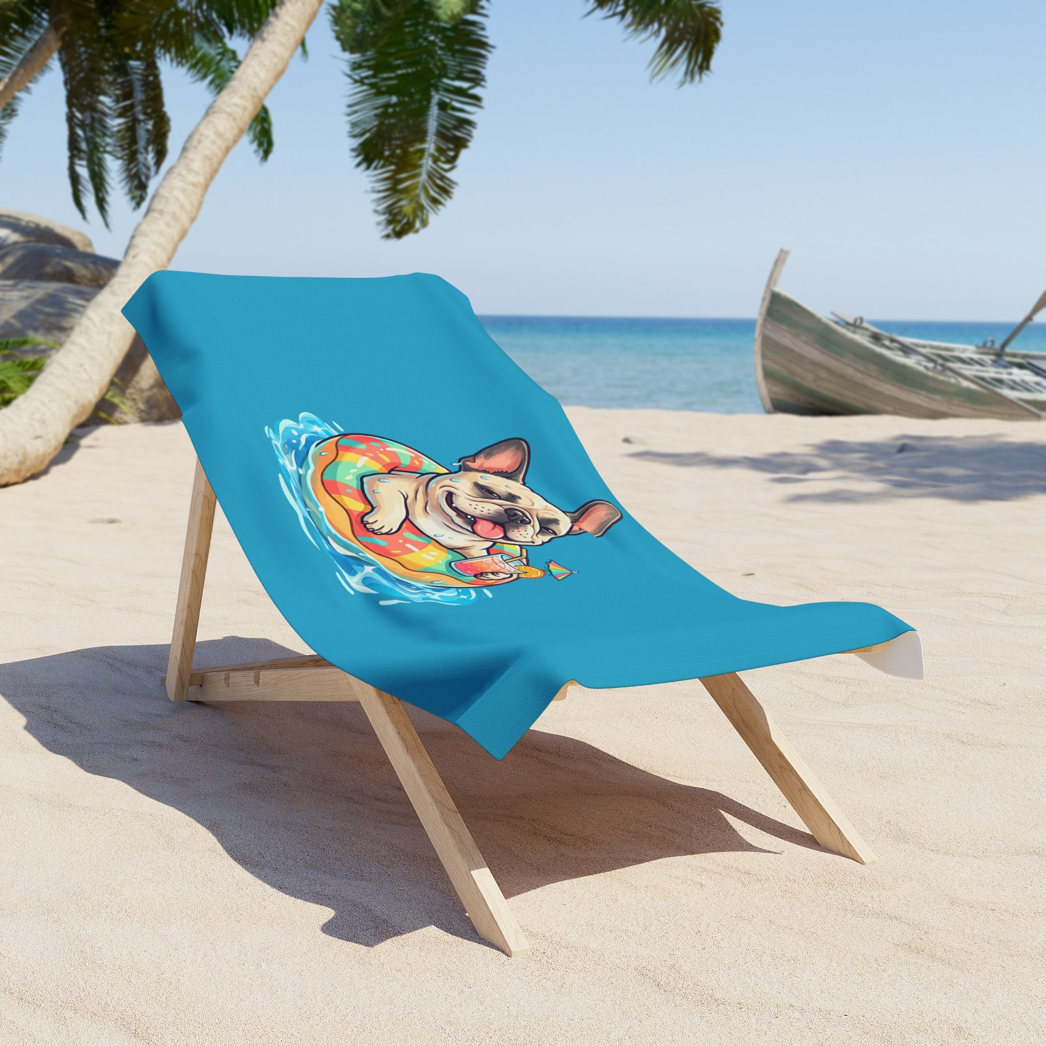 Frenchie Beach Towel