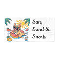 Sun, Sand & Snorts Frenchie Beach Towel