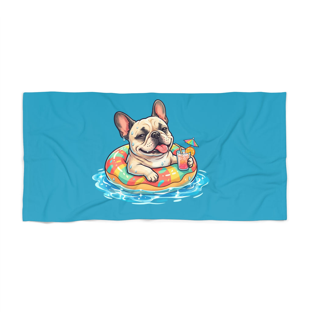 Frenchie Beach Towel