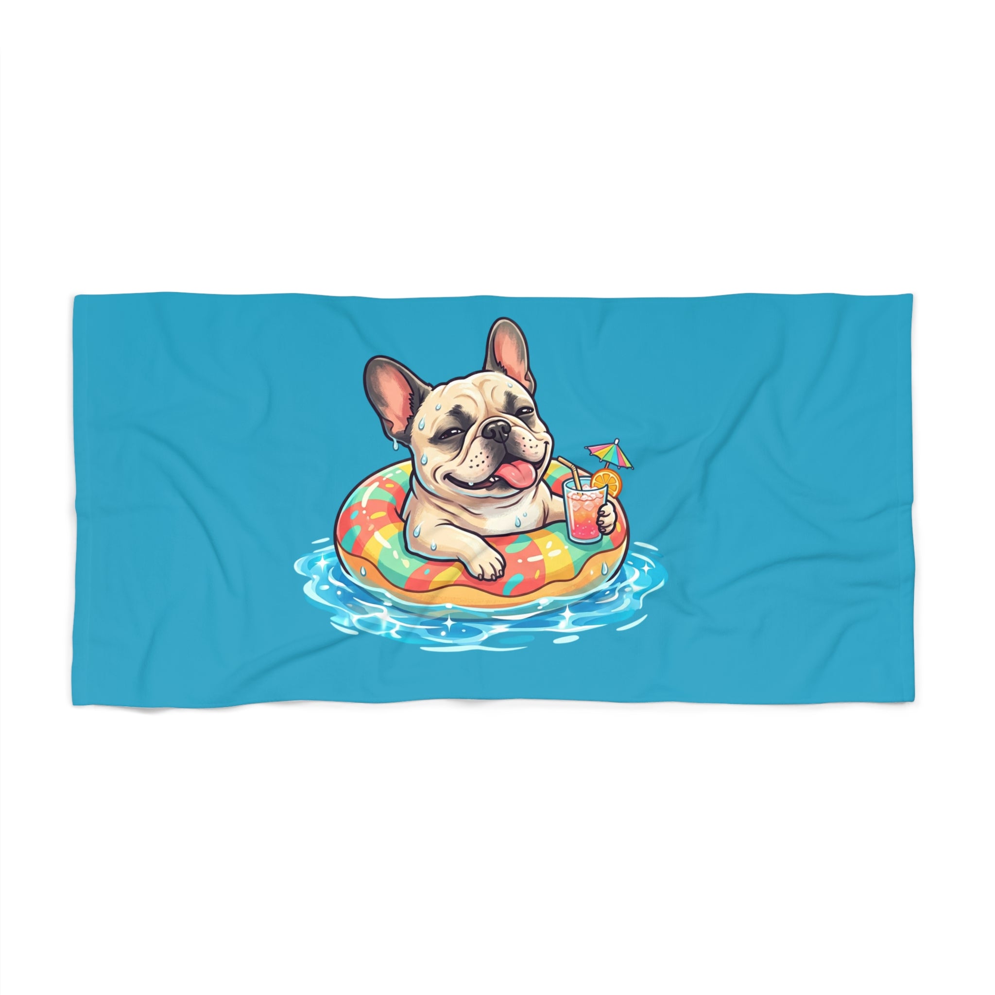Frenchie Beach Towel
