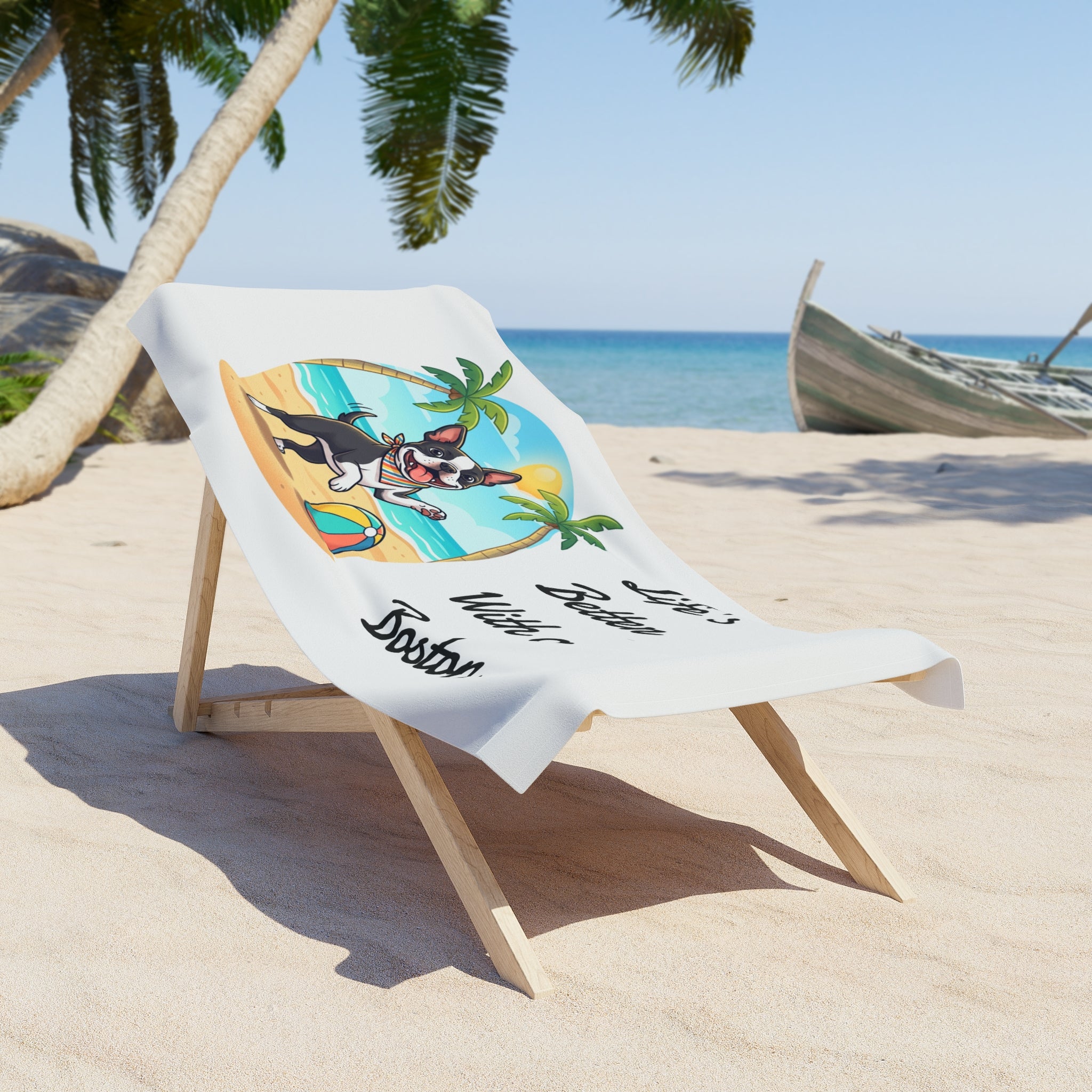 Life’s Better With a Boston Beach Towel