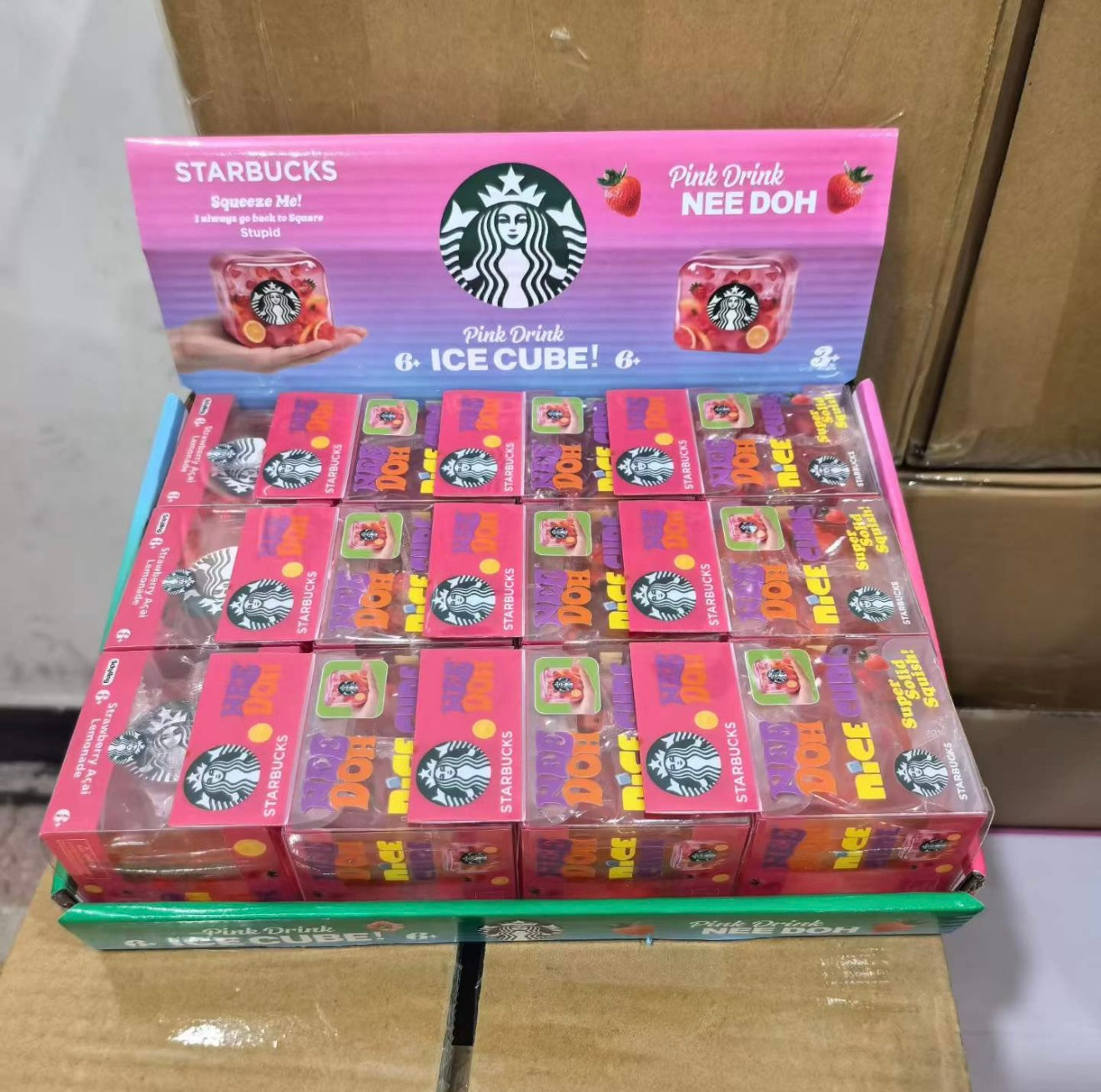 Starbucks Pink Drink Ice Cube Squishy